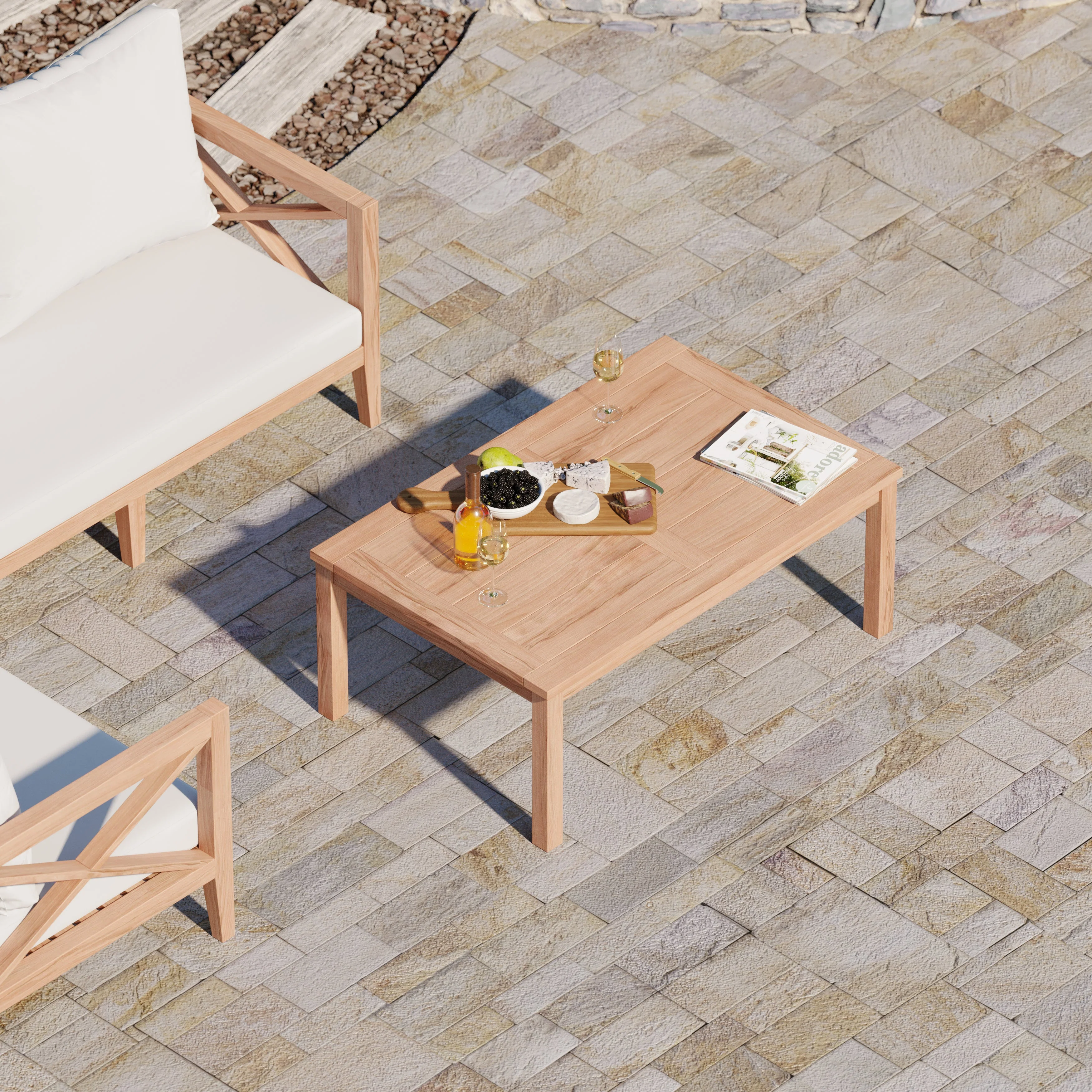Amalfi Left Teak Garden Corner Sofa - Image 5