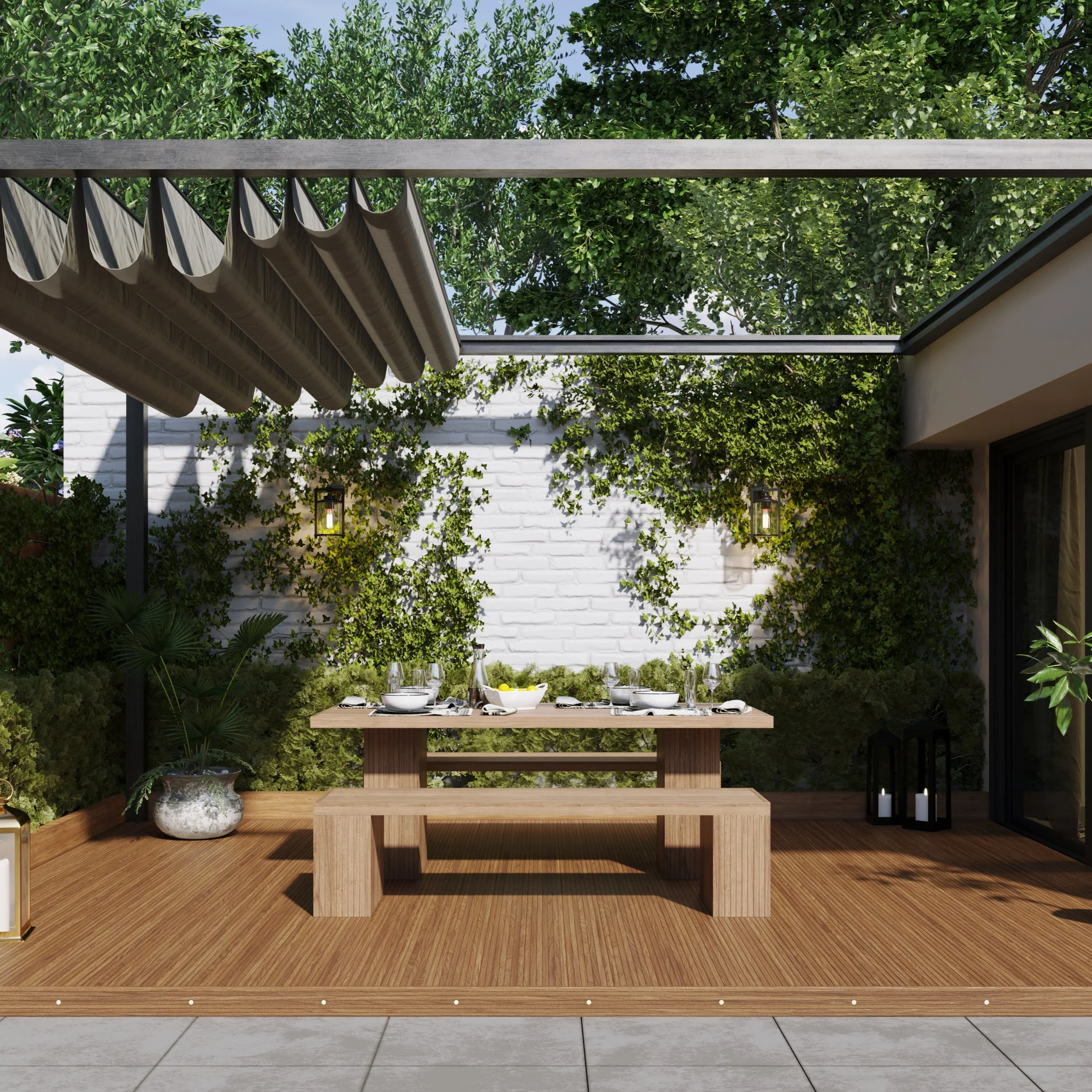 Belgravia Teak Garden Dining Set – Bench Set - Image 3