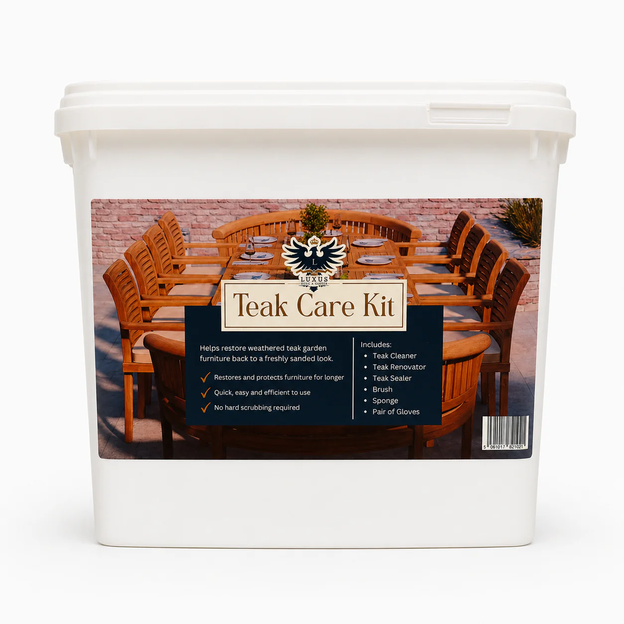 Luxus Teak Care Kit - Teak Cleaner, Restorer and Sealer