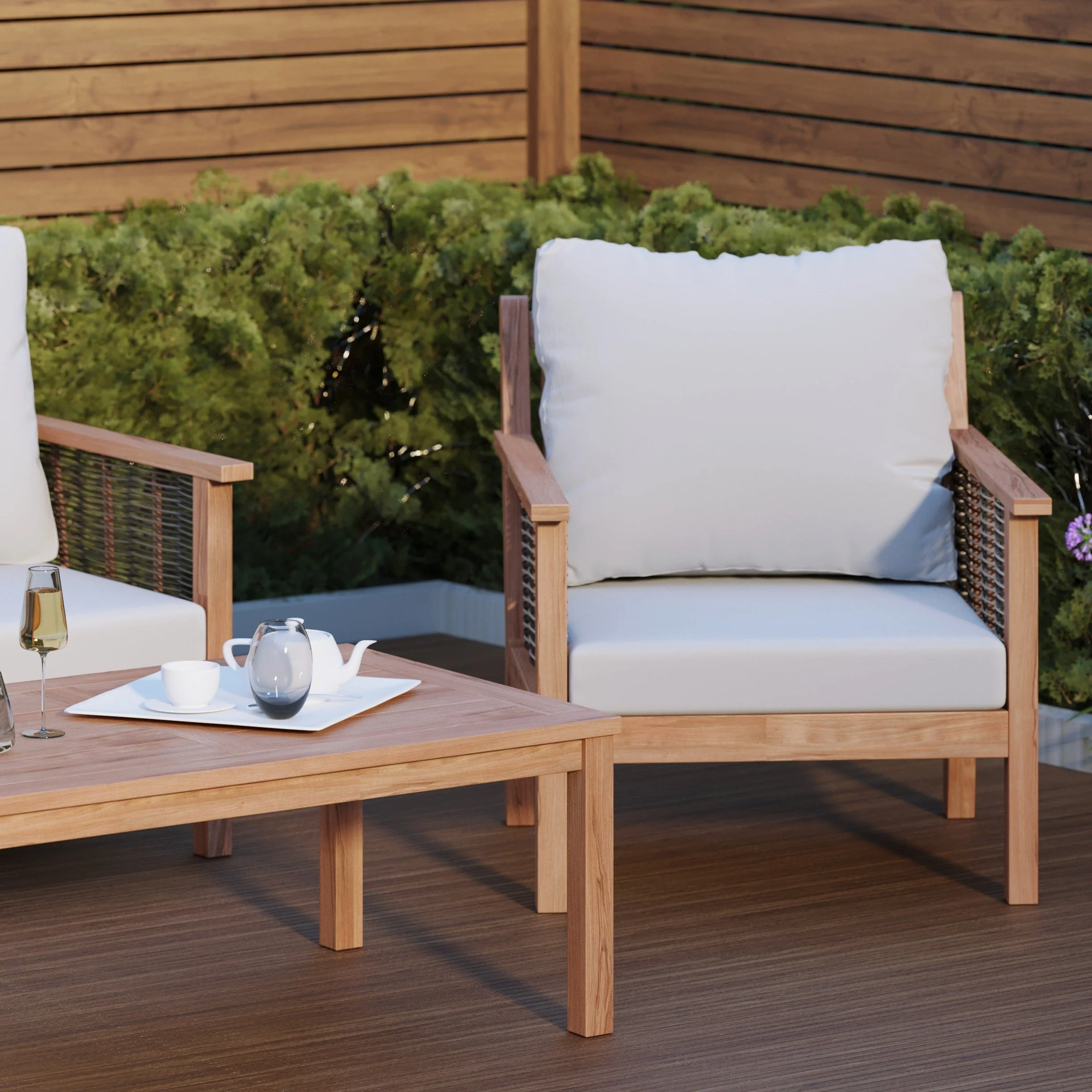 Portofino Teak Garden Lounge Chair - Image 5