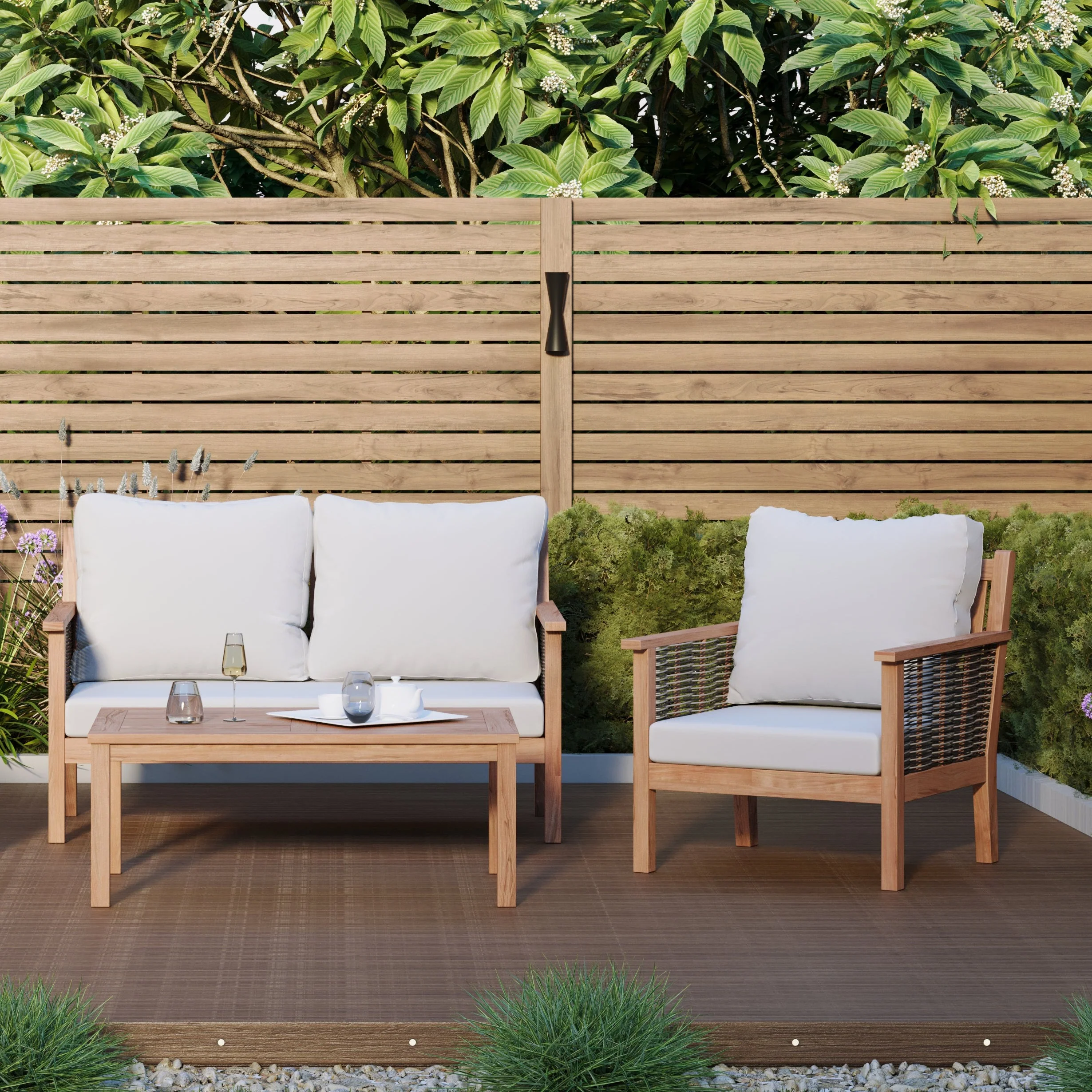 Portofino Teak Garden Sofa Set - Image 6