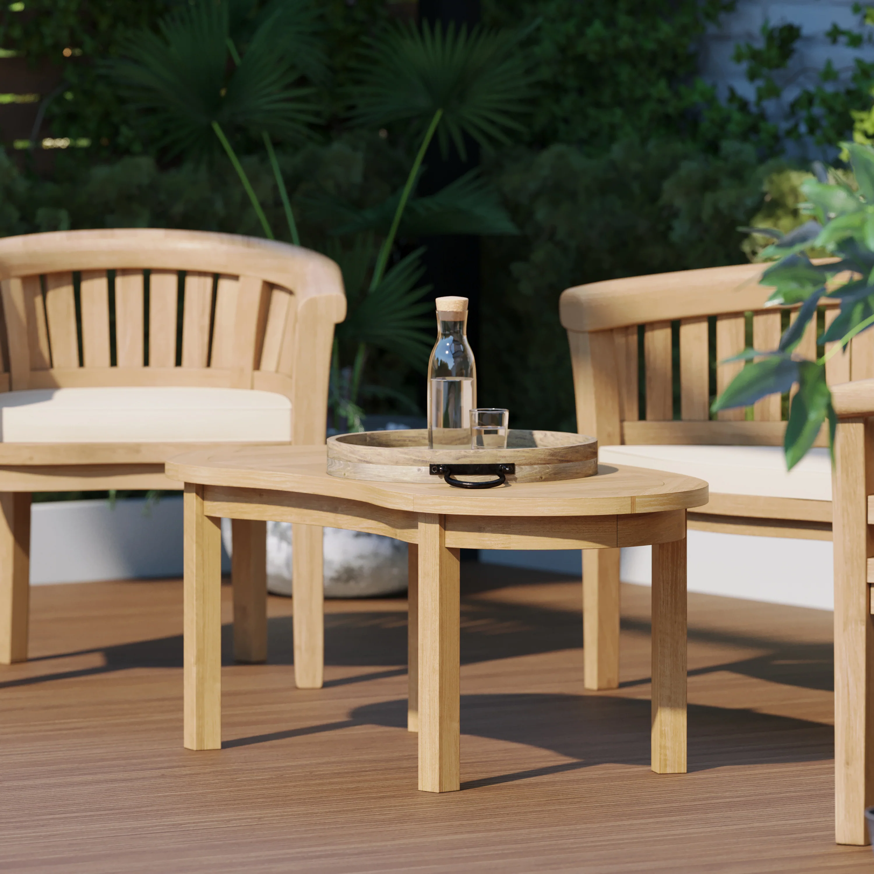 San Francisco Teak Garden Coffee Table - Image 5