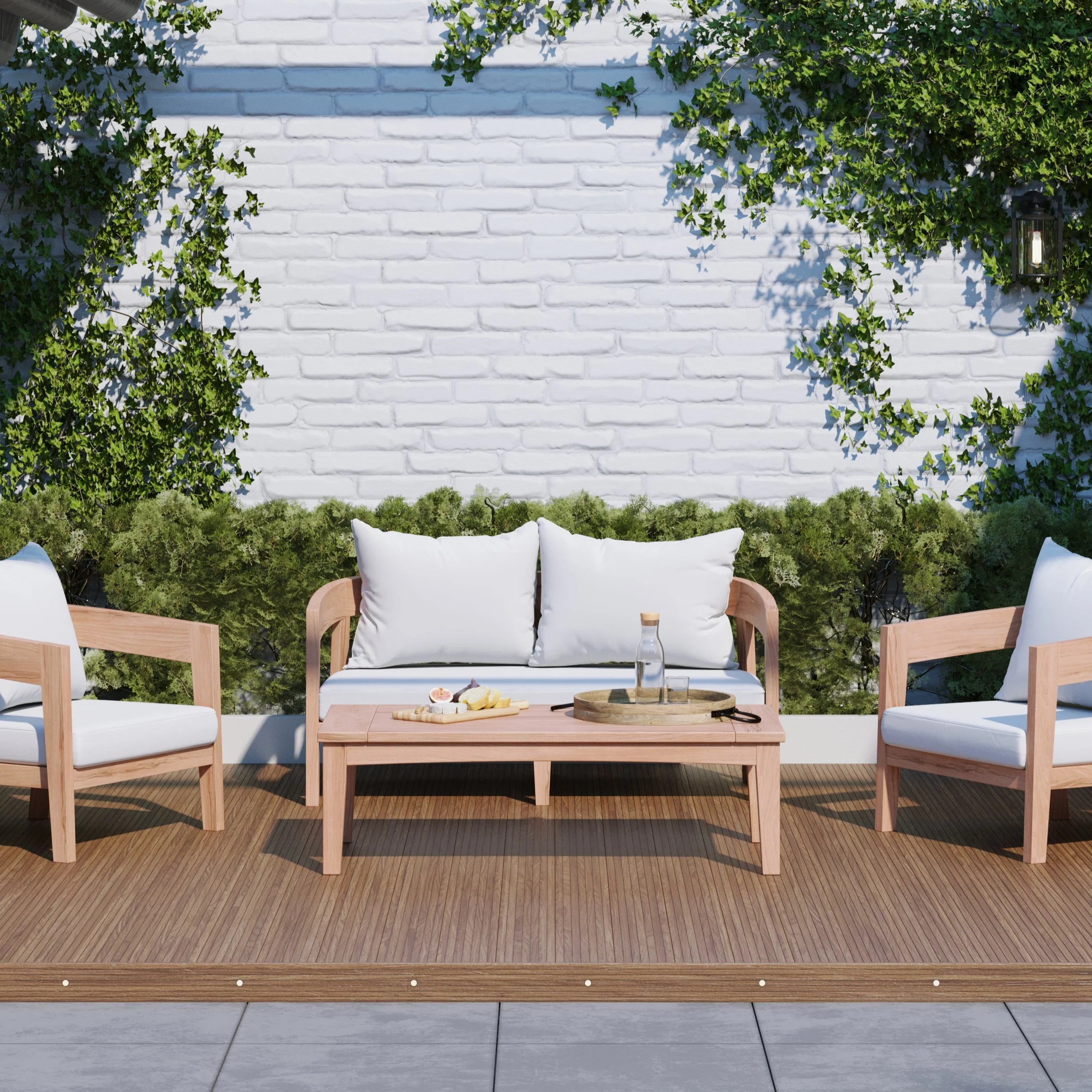 Santorini Teak Garden Sofa Set - Image 2
