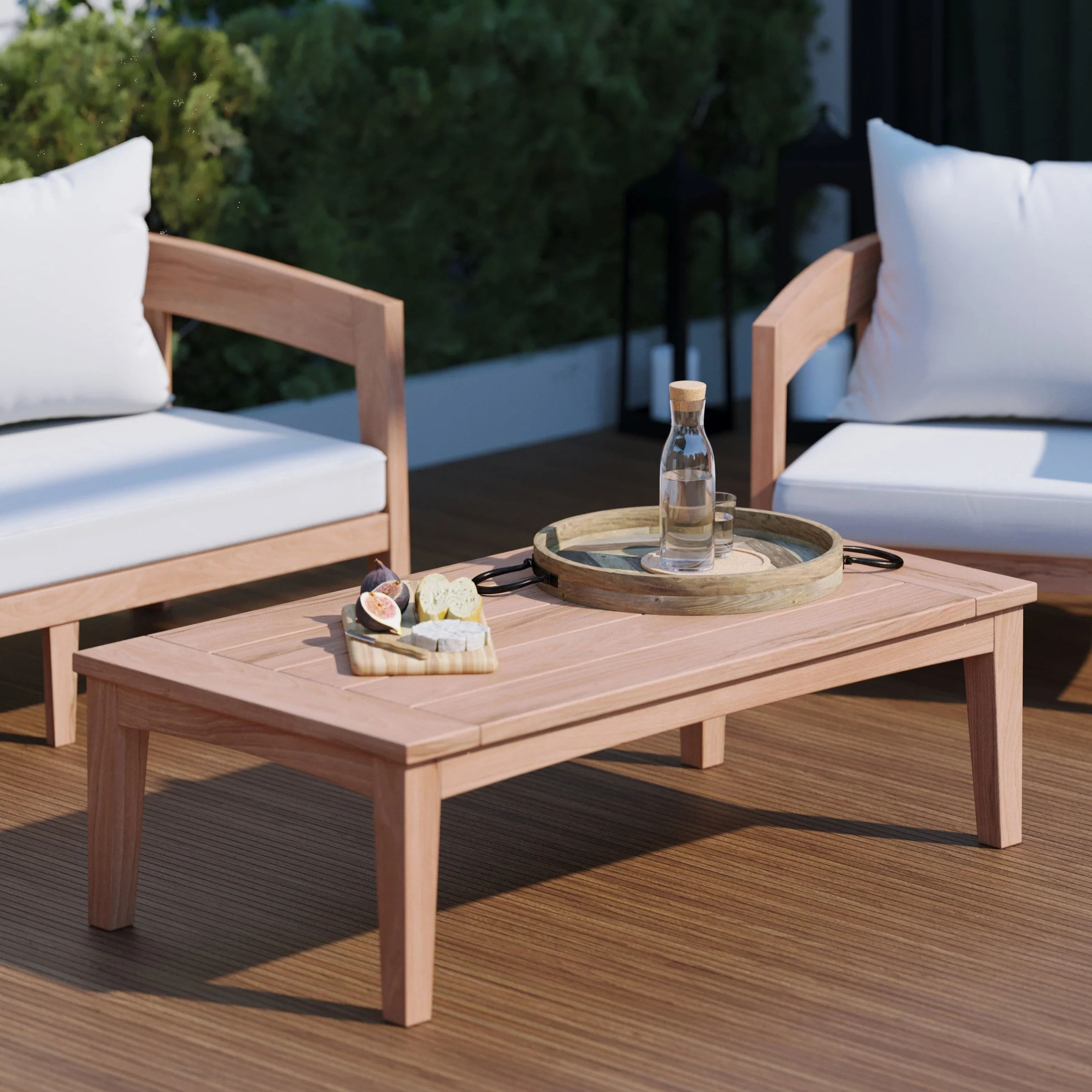 Santorini Teak Garden Sofa Set - Image 4