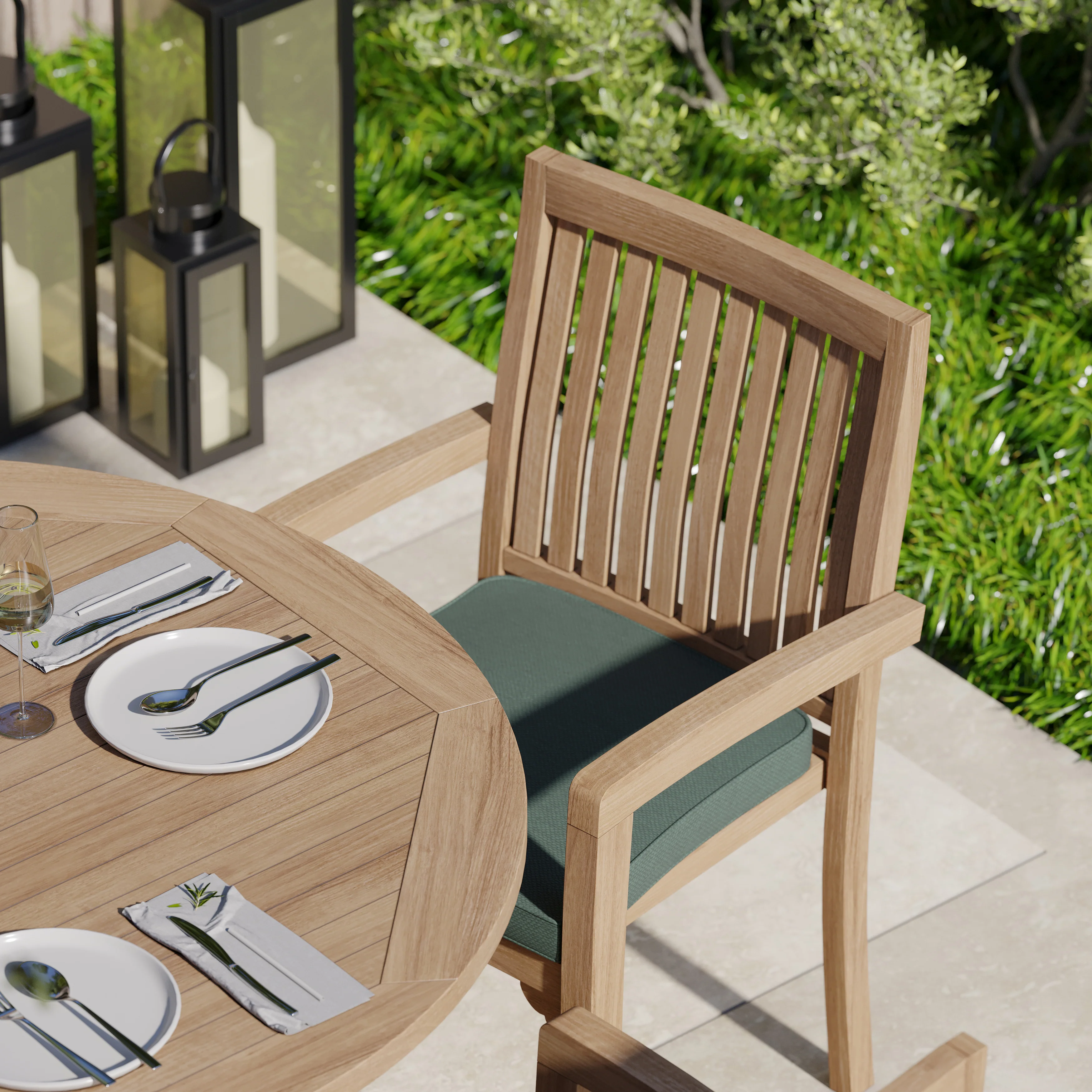 8 Seater Teak Garden Dining Set – 180–240cm Oval Extending Table with Henley Stacking Chairs - Image 5