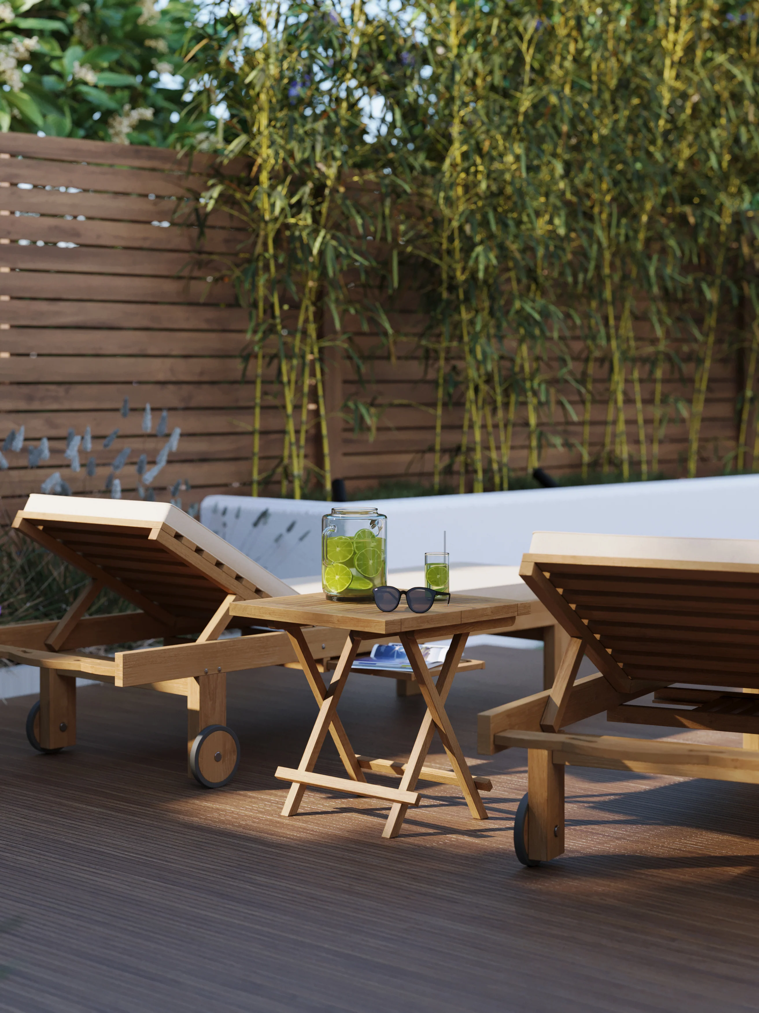 Reclining Teak Garden Sun Lounger – Leg Lift - Image 7