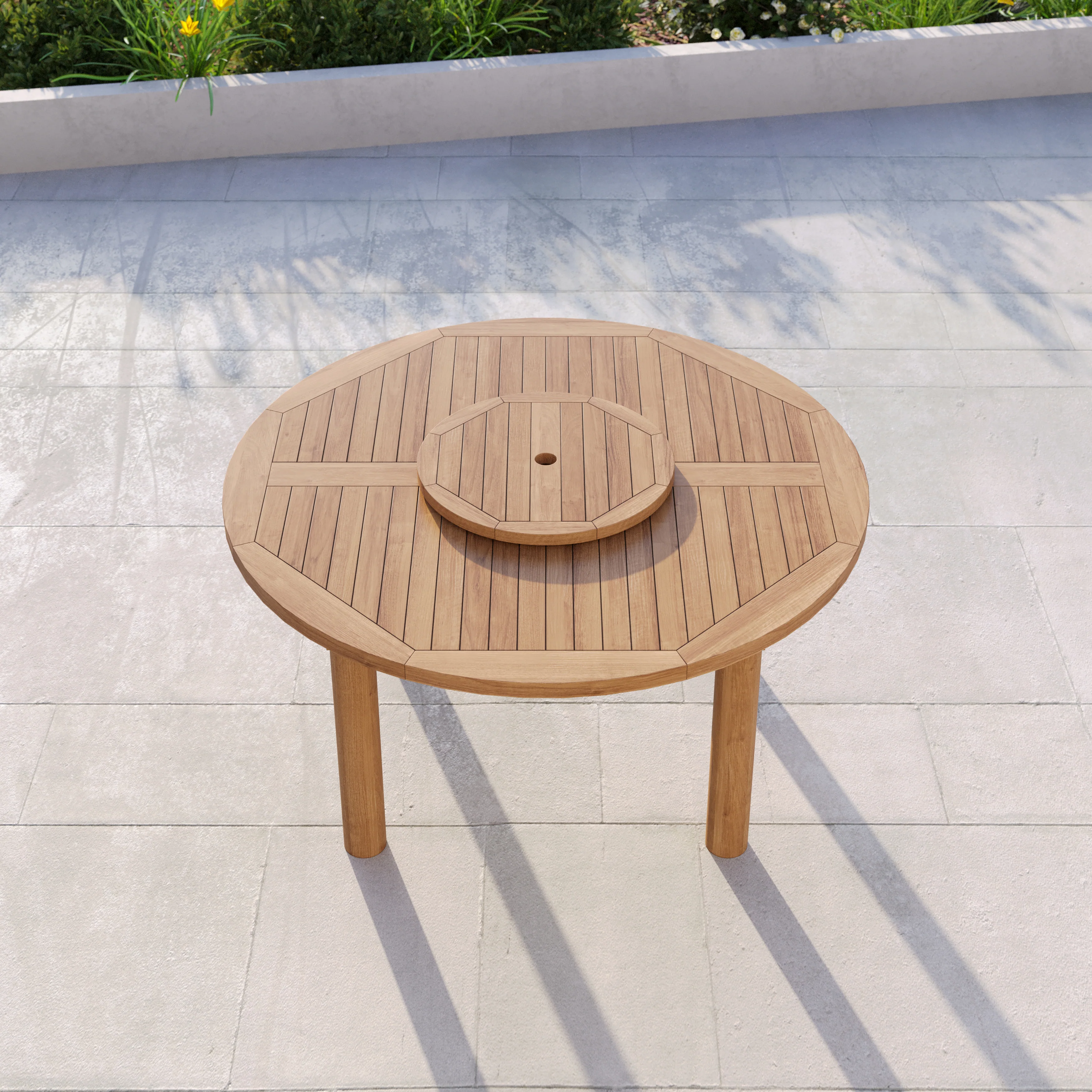 6 Seater Teak Garden Dining Set – 150cm Maximus Round Table with San Francisco Chairs - Image 4