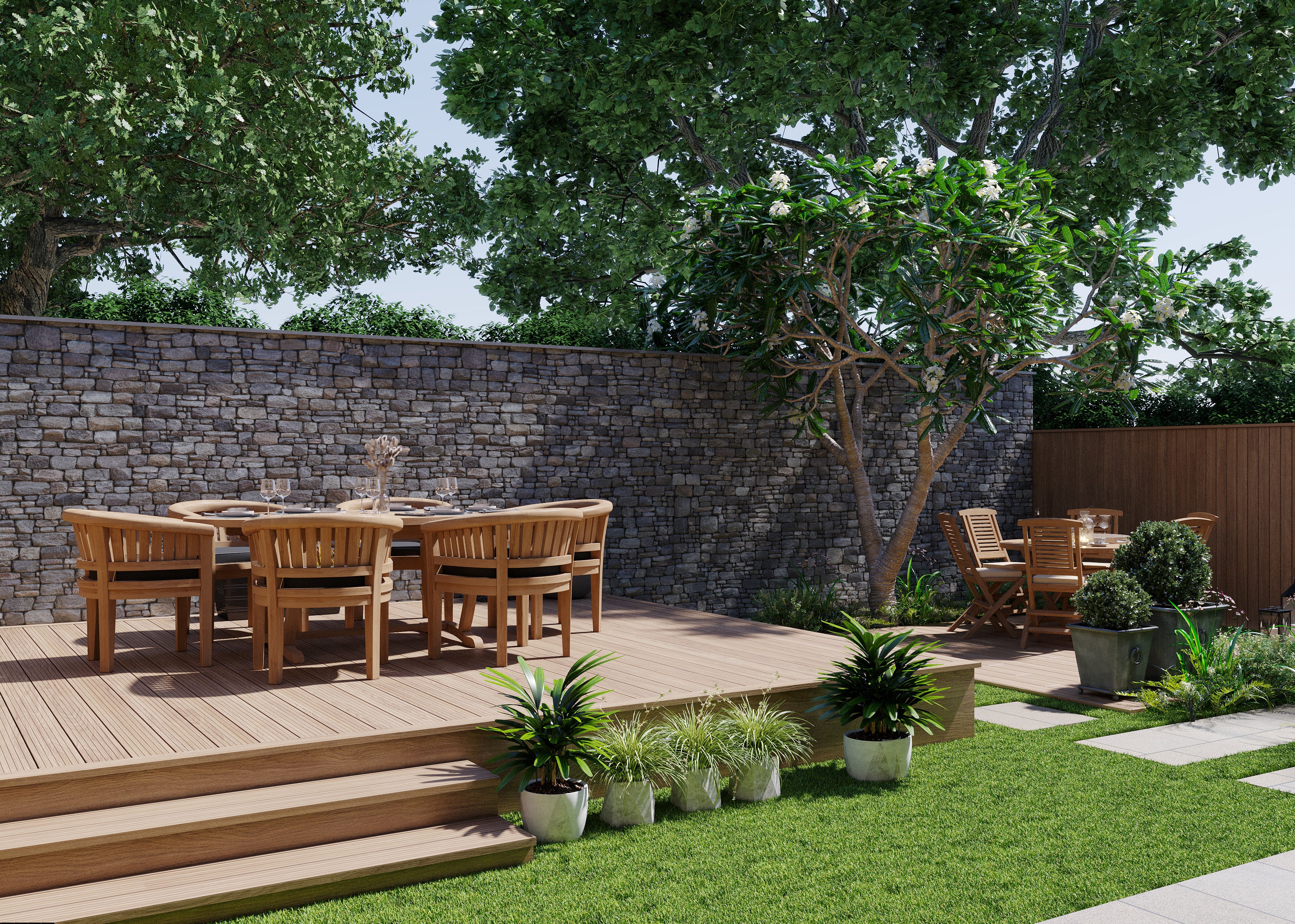 6 Seater Teak Garden Dining Set – 2m Sunshine Table with San Francisco Chairs - Image 3